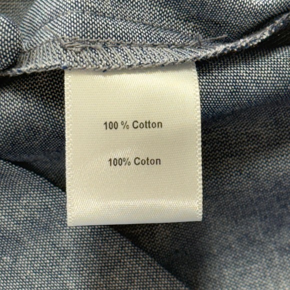 Likely Chambray Talcott Tie Front Bell Sleeve Top Blue Boho Beachy Medium NWT - Picture 11 of 12